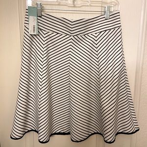 black and white swing skirt
